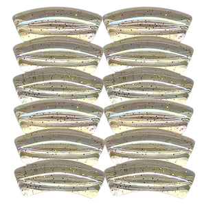 380 - Tubes incurvés Cristal paillettes AB 8MM/12MM