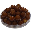 381 - Boules acryliques brillantes Miel Foncé marbré 16MM