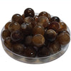 382 - Boules acryliques brillantes Crème de Marron marbré 16MM