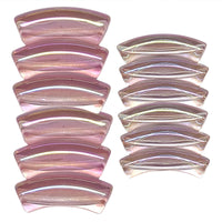 384 - Tubes incurvés Rose clair AB 8MM/12MM
