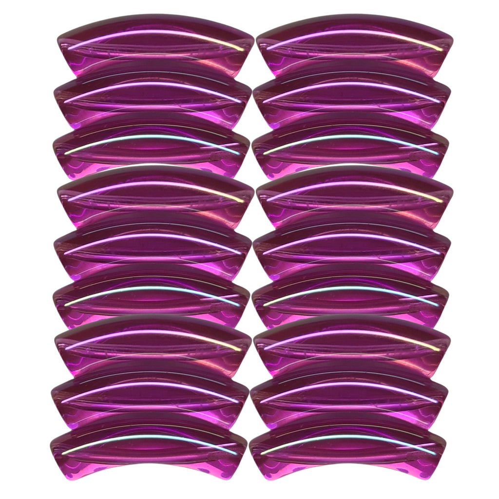 385 - Tubes incurvés Rose fuchsia AB 8MM/12MM