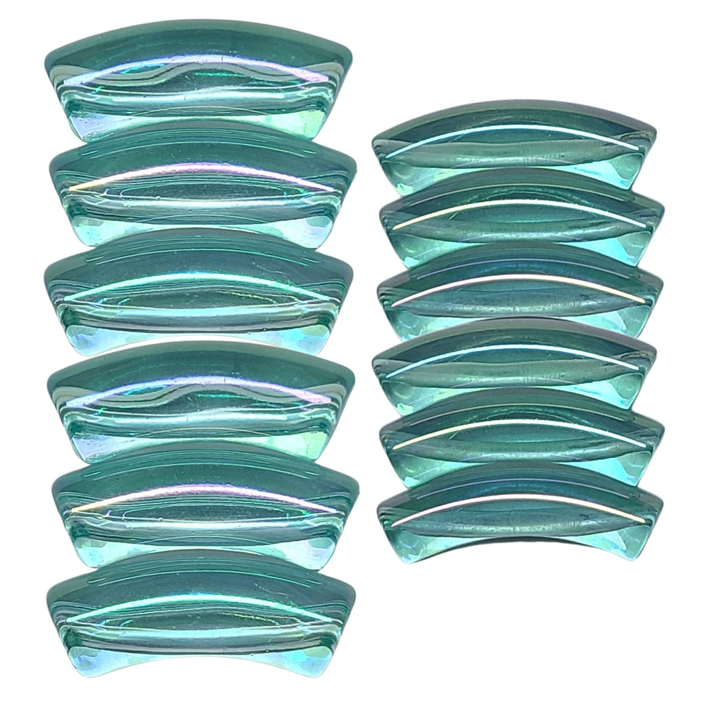 387 - Tubes incurvés Turquoise AB 8MM/12MM