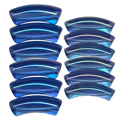 388 - Tubes incurvés Bleu AB 8MM/12MM