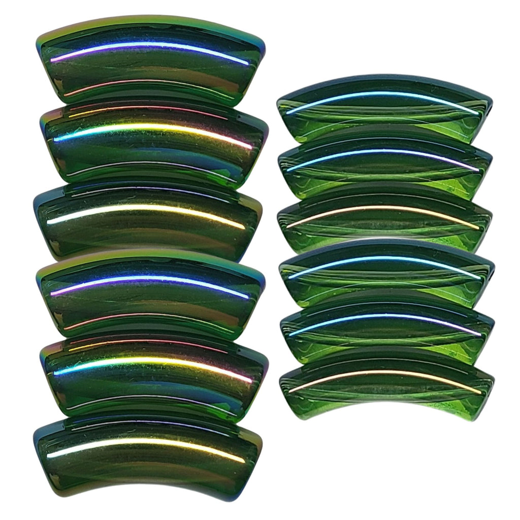 390 - Tubes incurvés Vert foncé AB 8MM/12MM