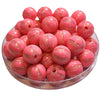 412 - Boules acryliques Rayées Irisées - Rose Barbie 16MM