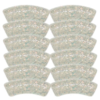 393- Tubes incurvés Glitter  Écailles de Nacre 12MM