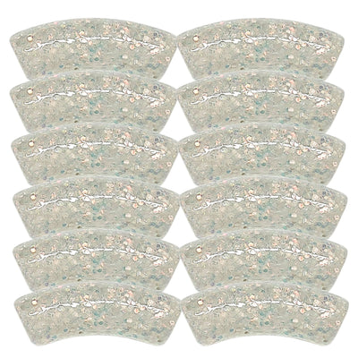 393- Tubes incurvés Glitter  Écailles de Nacre 12MM
