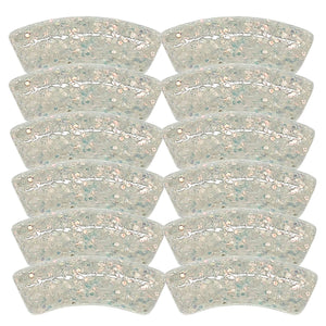 393- Tubes incurvés Glitter  Écailles de Nacre 12MM