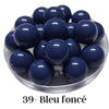 39 - Boules acryliques brillantes Bleu foncé 20MM
