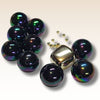 236 - Boules acryliques brillantes Noir Galaxie 20MM