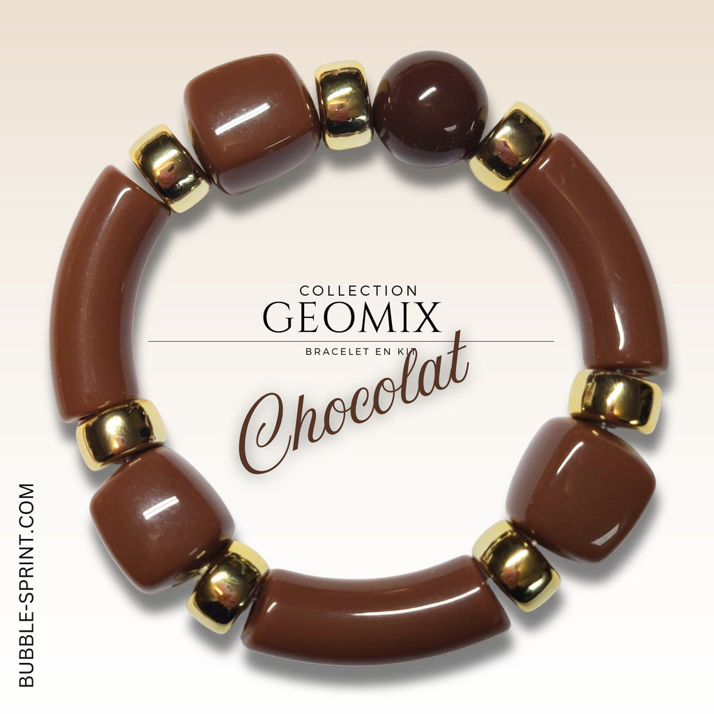 KIT bracelet collection GEOMIX - Chocolat