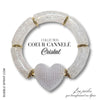 CŒURS CANNELÉS Bracelet Cristal