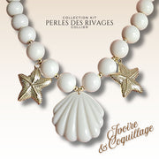 KIT collier collection Perles des rivages - Ivoire & coquillage