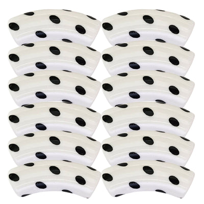 400 - Tubes incurvés DESIGN - Motif Pois Blanc 12MM