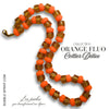 Glitter & Orange Fluo collier Délice