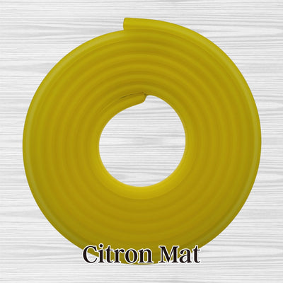 3- Tube Gummy, creux, en silicone, Citron mat