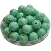420 - Boules acryliques Rayées Irisées - Jade