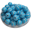 422 - Boules acryliques Rayées Irisées - Turquoise