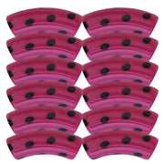 405 - Tubes incurvés DESIGN - Motif Pois Rose violine 12MM