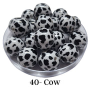 40 - Boules acryliques brillantes Cow 20MM