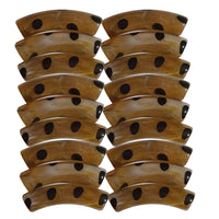 418- Tubes incurvés DESIGN - Motif Pois Terre d'ombre 8MM