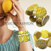 MOON 1030B- Palet lune incurvé DESIGN - Motif Citrons