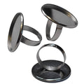 Anneau de bague innoxydable à plateau de 25MM réglable, Argent