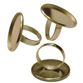 Anneau de bague innoxydable à plateau de 25MM réglable, Doré BAG3