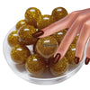 42 - Boules acryliques brillantes Glitter doré 20MM