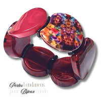 KIT bracelet collection MOON - Léopard bordeaux