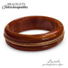 2 - Bracelet acrylique interchangeable rainuré - Quartz Blanc marbré