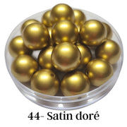 44 - Boules acryliques brillantes Satin doré 20MM