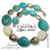 18/23MM - Galets TIKA, Aigue-marine marbré