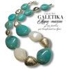 18/23MM - Galets TIKA, Aigue-marine marbré