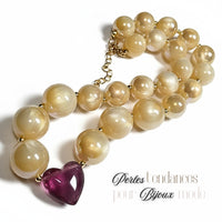 12- Coeur Heartline,  Terra Cotta marbré