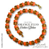 Glitter & Orange Fluo collier Délice