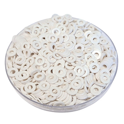 8MM - Rondelles - Blanc brillant