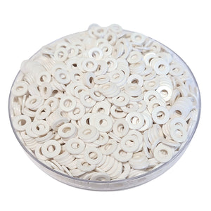 8MM - Rondelles - Blanc brillant