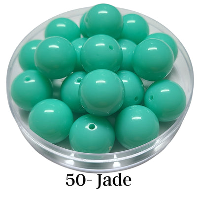 50 - Boules acryliques brillantes Jade 20MM