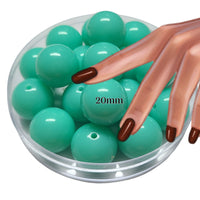 50 - Boules acryliques brillantes Jade 20MM