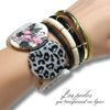 KIT bracelet collection MOON - Léopard Flamant