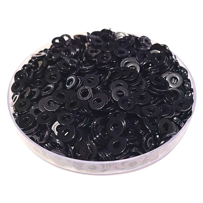 8MM - Rondelles - Noir brillant