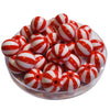 213 - Boules acryliques Rayées Cerise 16MM