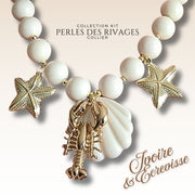 KIT collier collection Perles des rivages - Ivoire & écrevisse