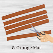 5- Orange mat, sangle plate en silicone