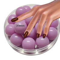 64 - Boules acryliques brillantes Sorbet Lilas 20MM