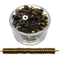6MM- Rondelles en Hématite, dorées réf HD-1