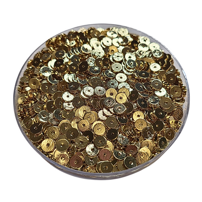 6MM- Rondelles brossées, plaqué or, réf PLO-11
