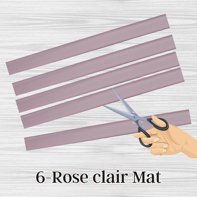 6- Rose clair mat, sangle plate en silicone