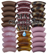 Camaieu 71 - Lot mixte tubes incurvés Choco fraise MAT 12MM